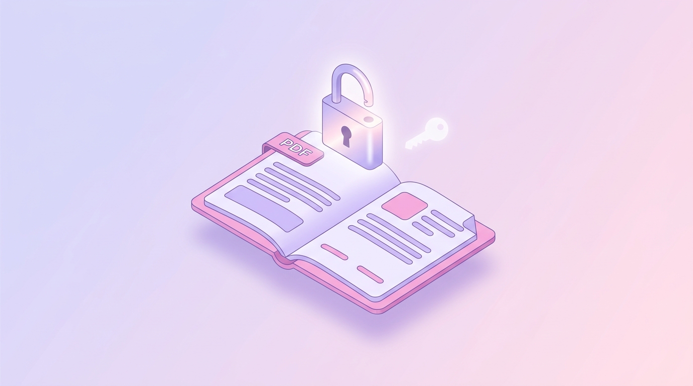 PDF 암호 해제 — 비밀번호 없는 사본 만들기