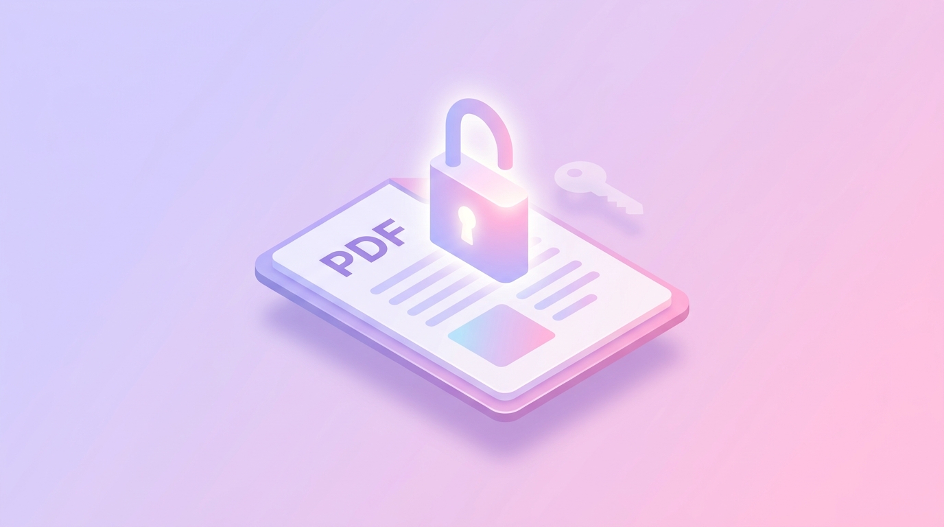 PDF से password हटाना — खुलता हुआ ताला