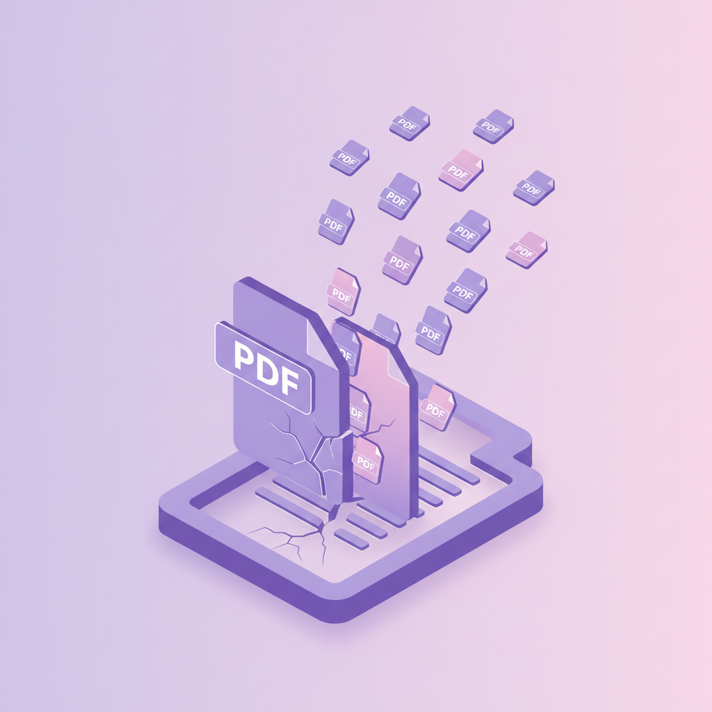 تقسيم ملف PDF كبير إلى عدة أجزاء أصغر