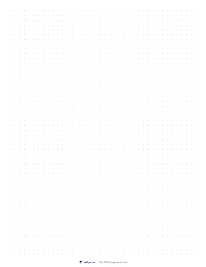 Printable dot grid paper with 5 mm gray dot spacing