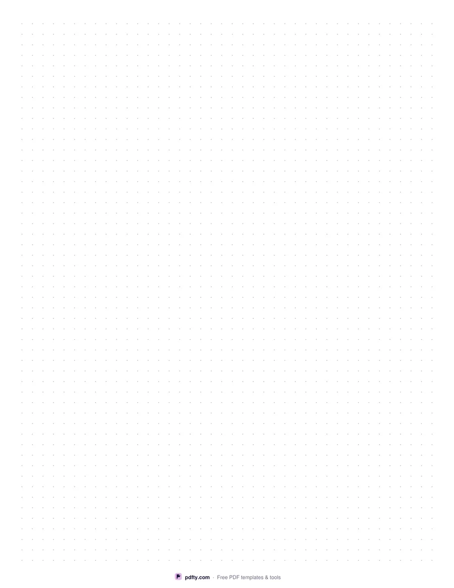 Printable dot grid paper with 5 mm gray dot spacing