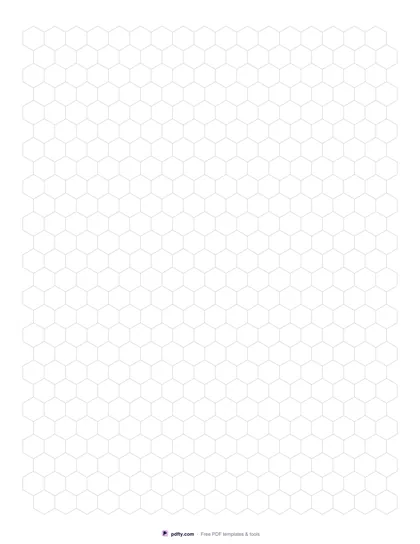Printable hex graph paper with medium pointy-top hexagons