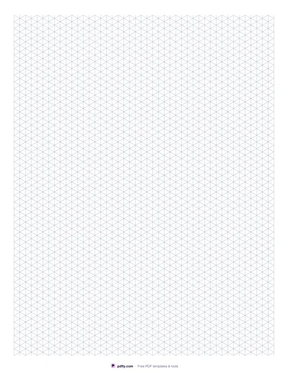 Printable isometric paper with a 30 degree triangular grid