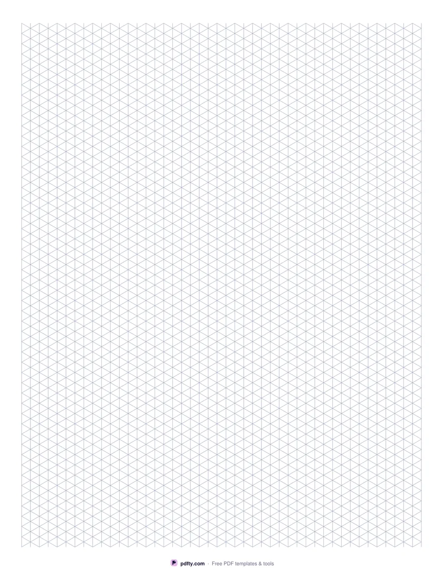 Printable isometric paper with a 30 degree triangular grid
